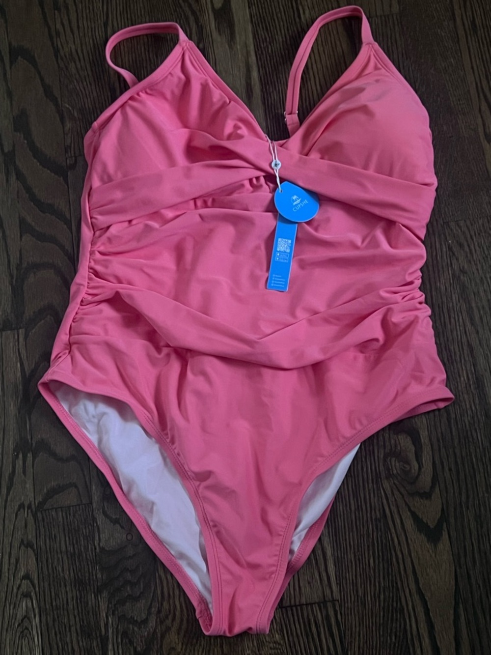 Cupshe Pink Ruched One-Piece Swimsuit